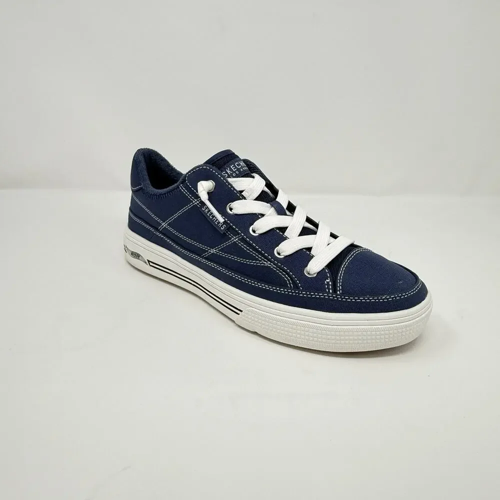 Skechers Arch Fit Arcade Arcata Navy Canvas Sneakers Women’s 10